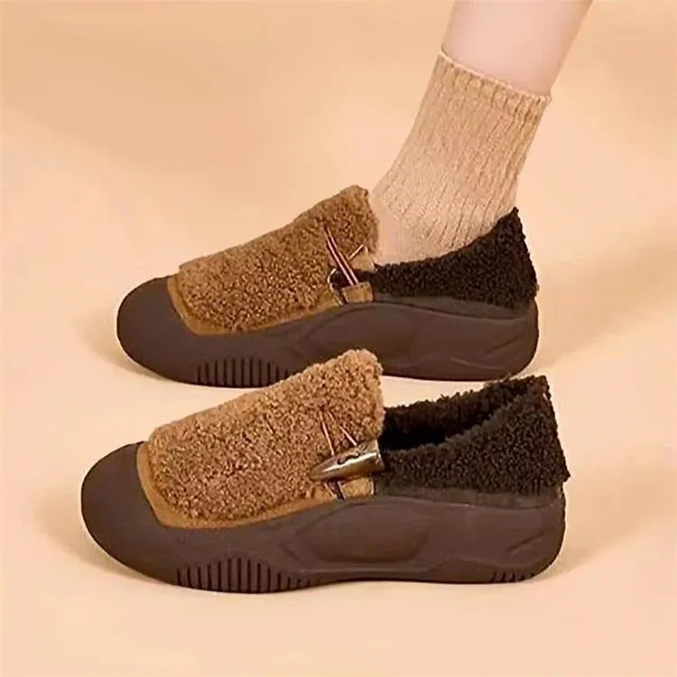 Owlkay Women's Warm and Comfortable Slip-On Loafers