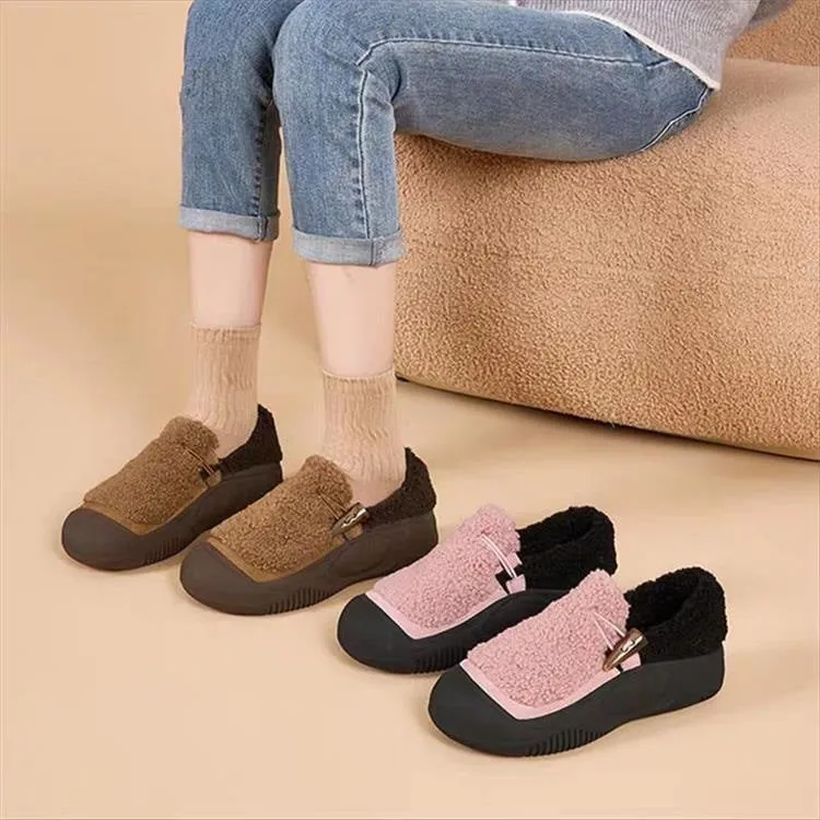 Owlkay Women's Warm and Comfortable Slip-On Loafers