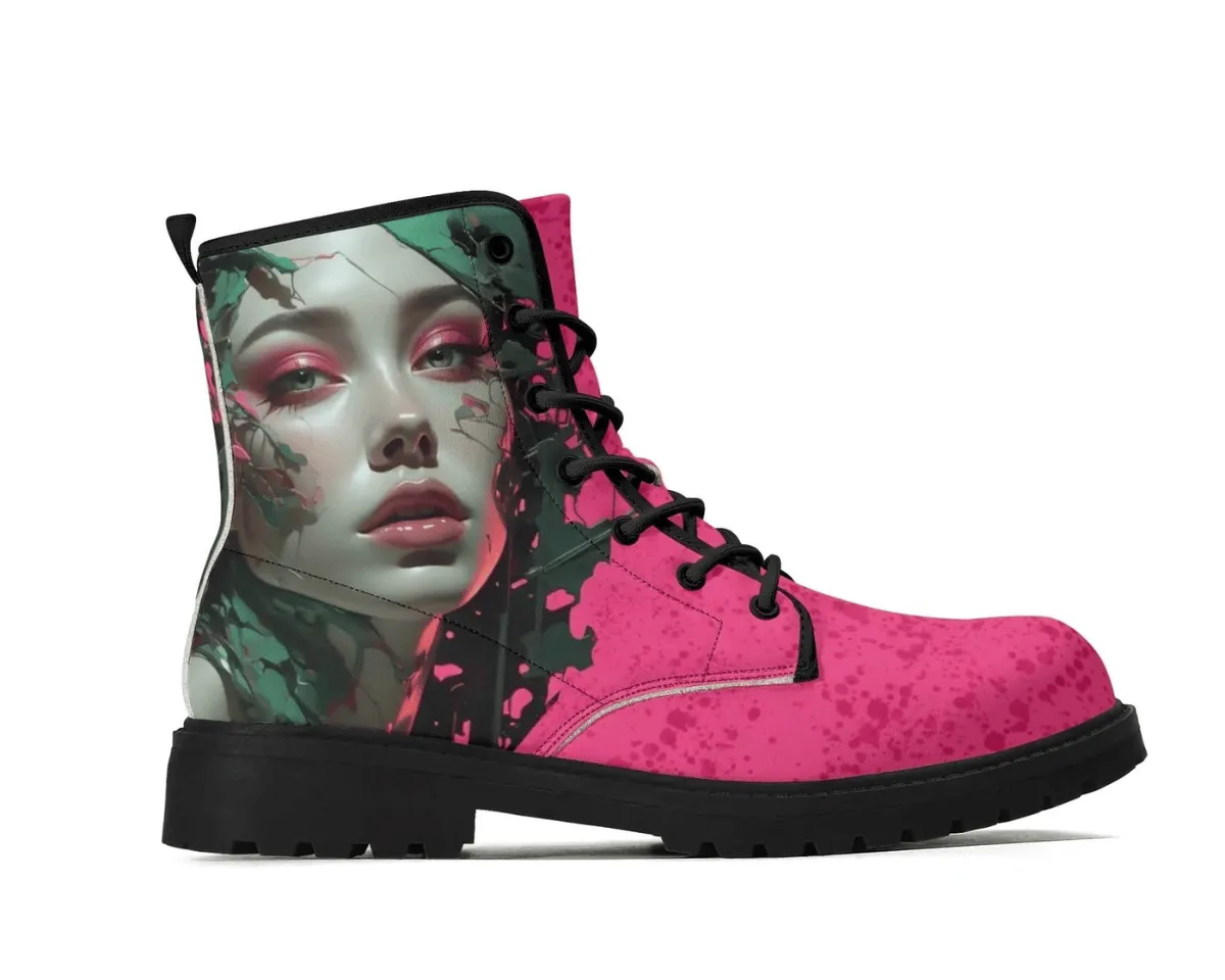 Poison Ivy Leather Boots