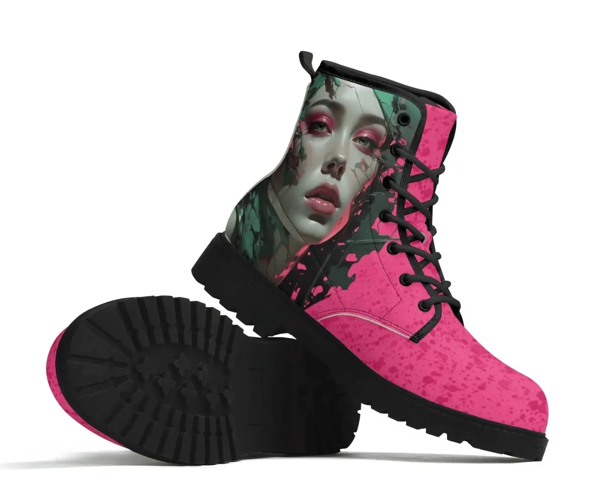 Poison Ivy Leather Boots