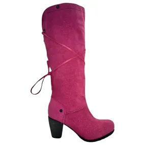 Pulpeux  Fuchsia suede long leg boot-Last pairs 36, 37 & 38