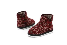 Round Toe Flat Winter Boots