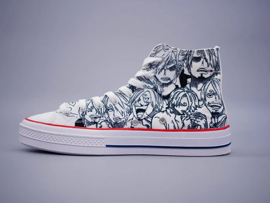 Sanji High Top Canvas Sneakers - One Piece
