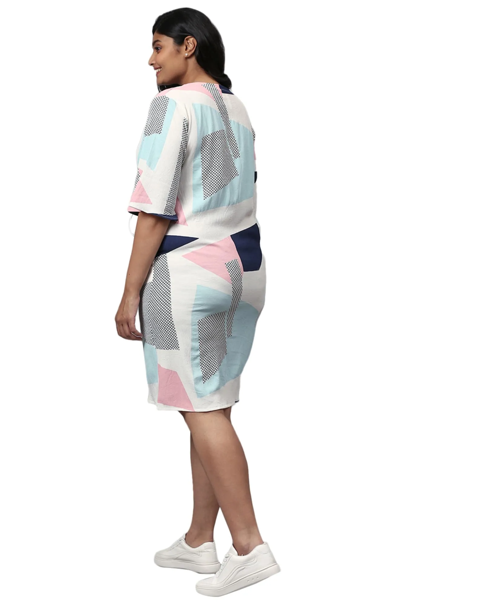 Self Design Stylish Casual Dresses | White