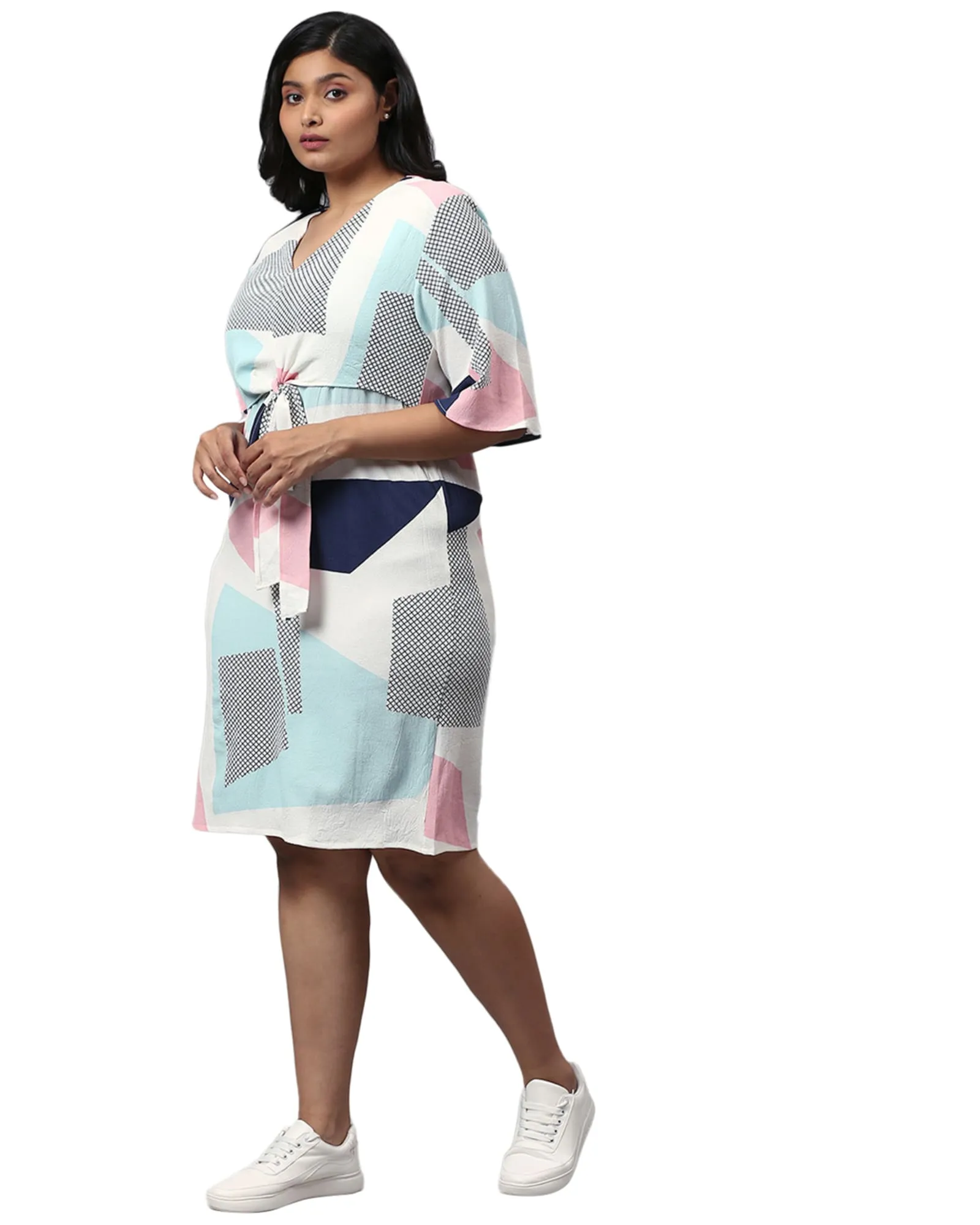 Self Design Stylish Casual Dresses | White