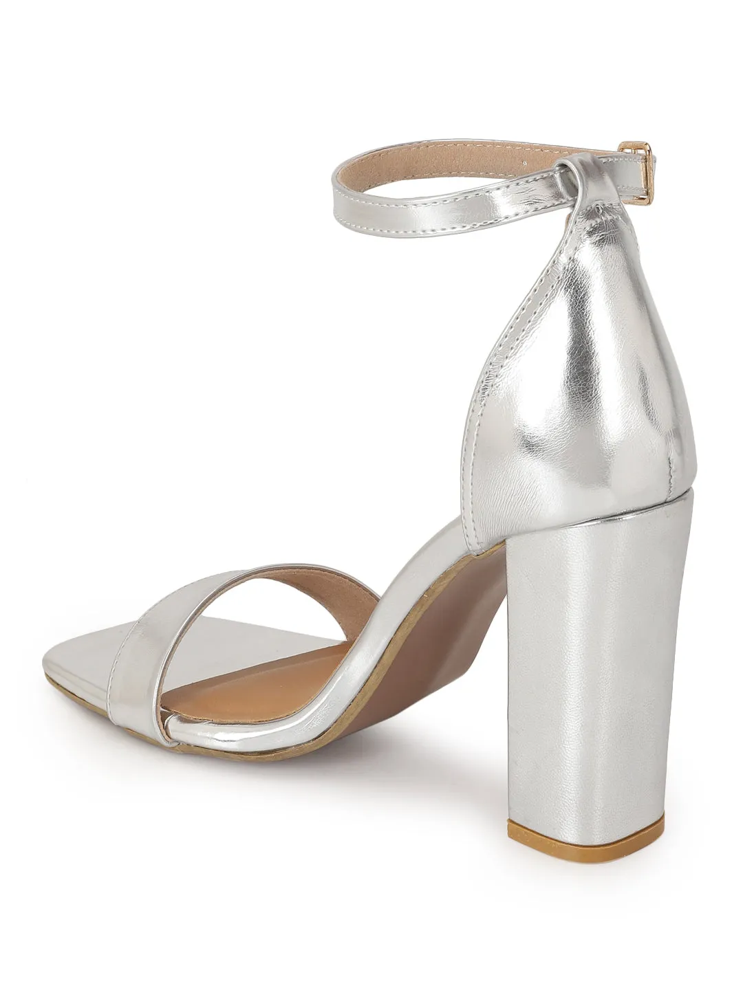 Silver PU Block Sandals (TC-ST-1349-SIL)