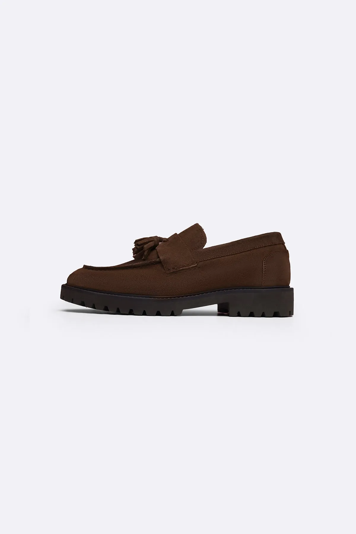 SUEDE TASSEL LOAFERS
