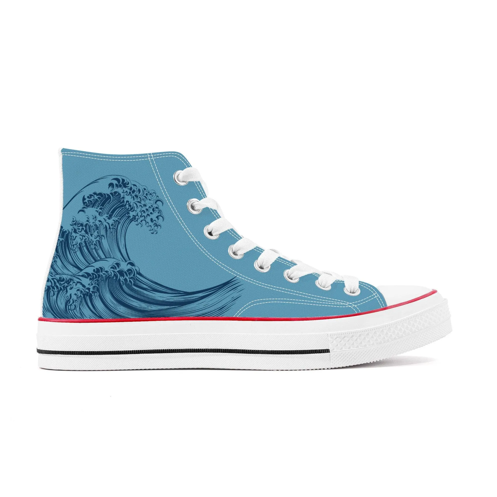 The Great Wave High Top Sneakers
