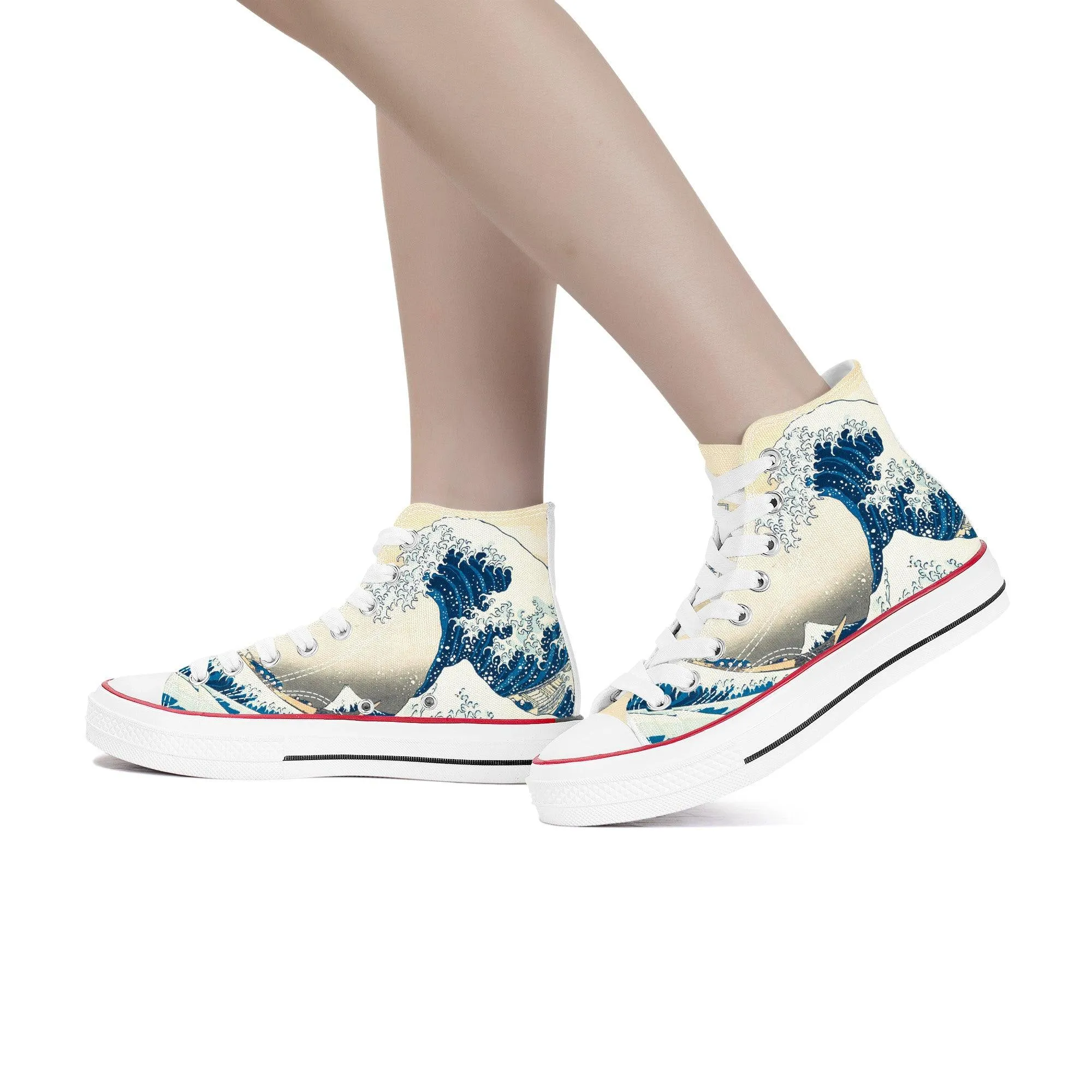 The Great Wave High Top Sneakers