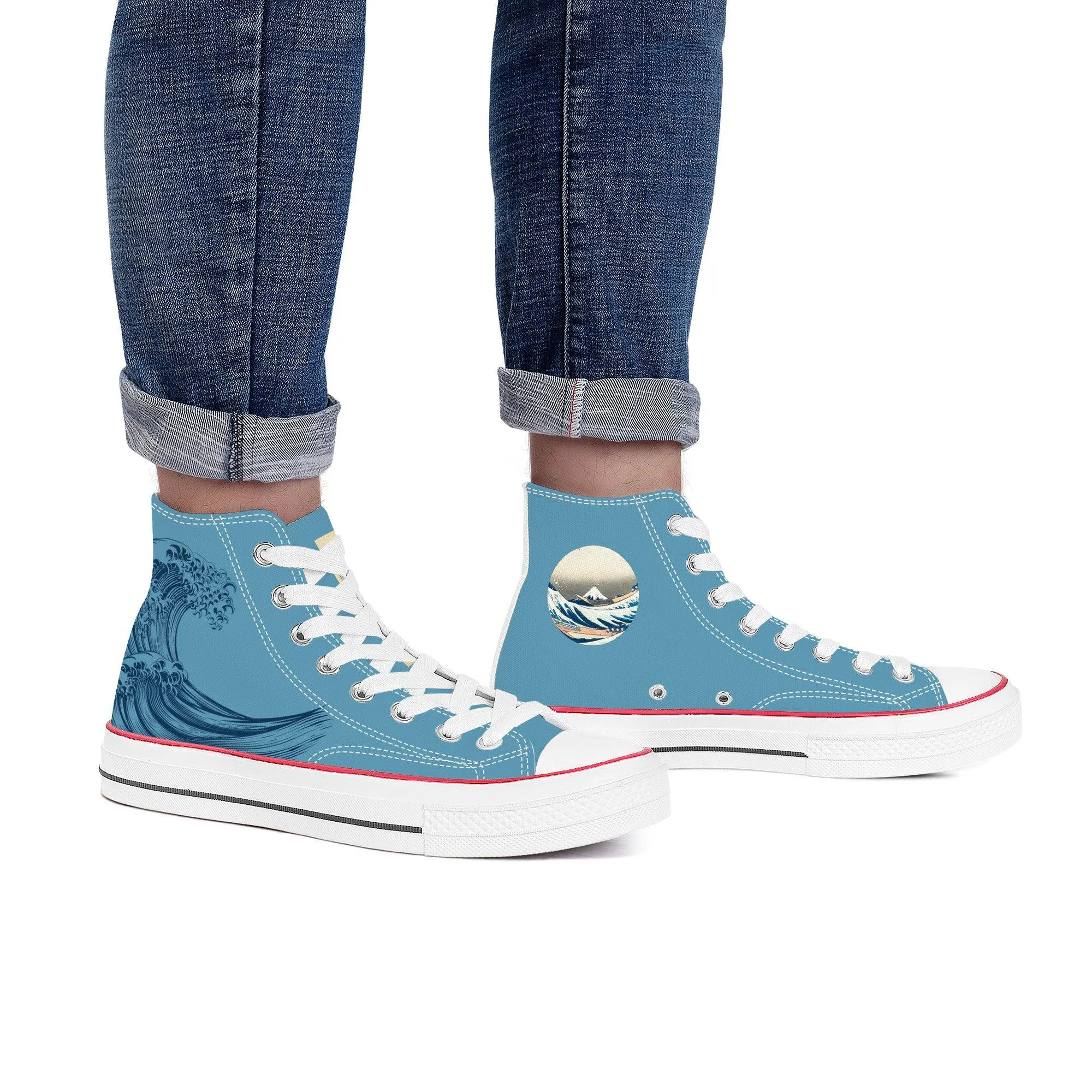 The Great Wave High Top Sneakers