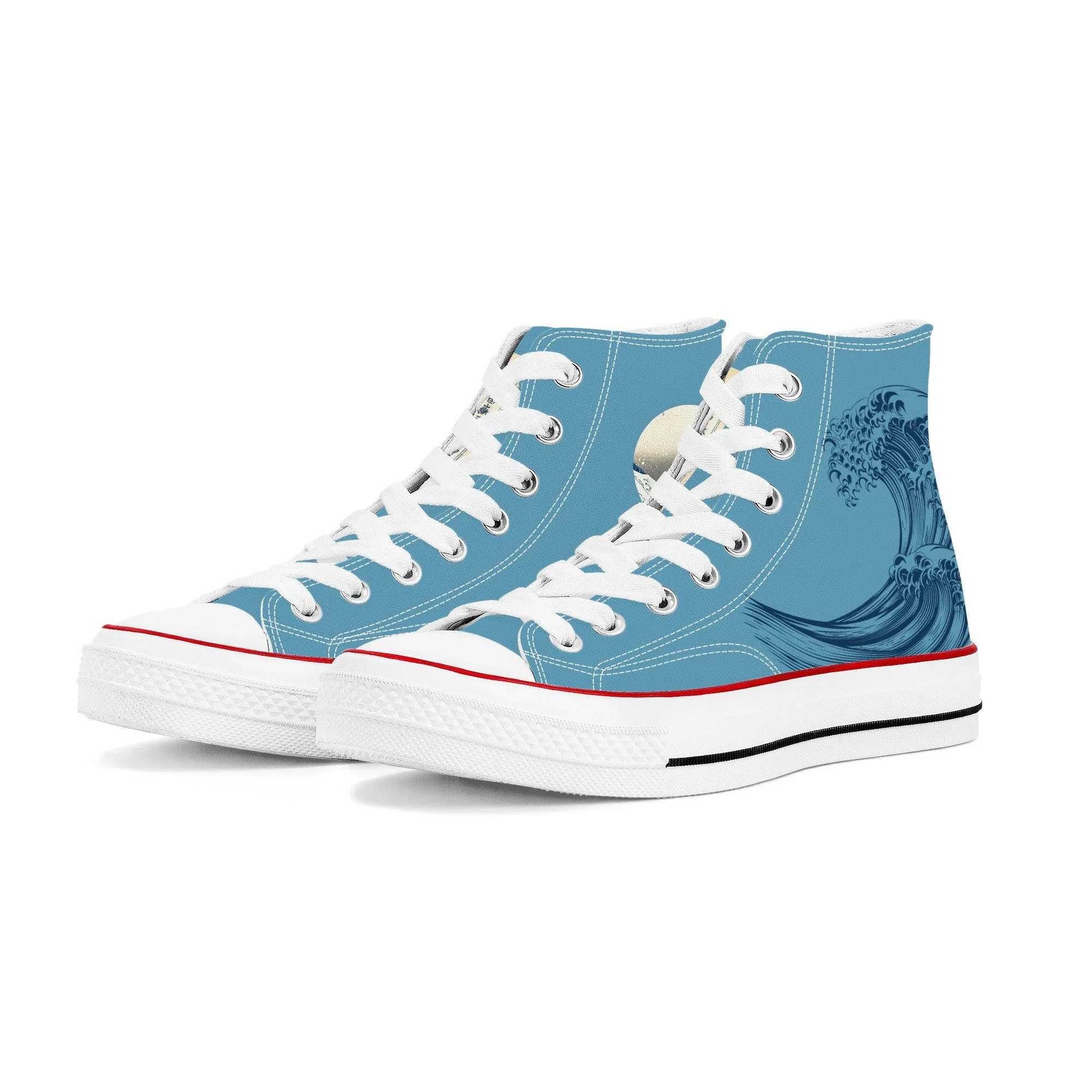 The Great Wave High Top Sneakers