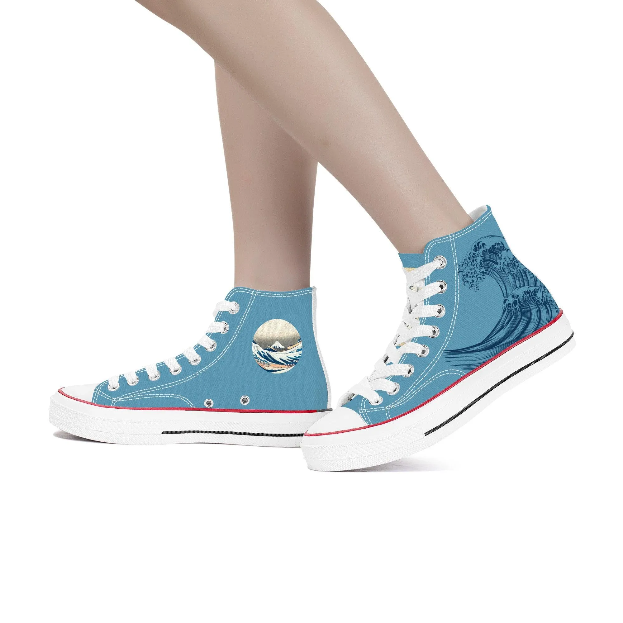 The Great Wave High Top Sneakers