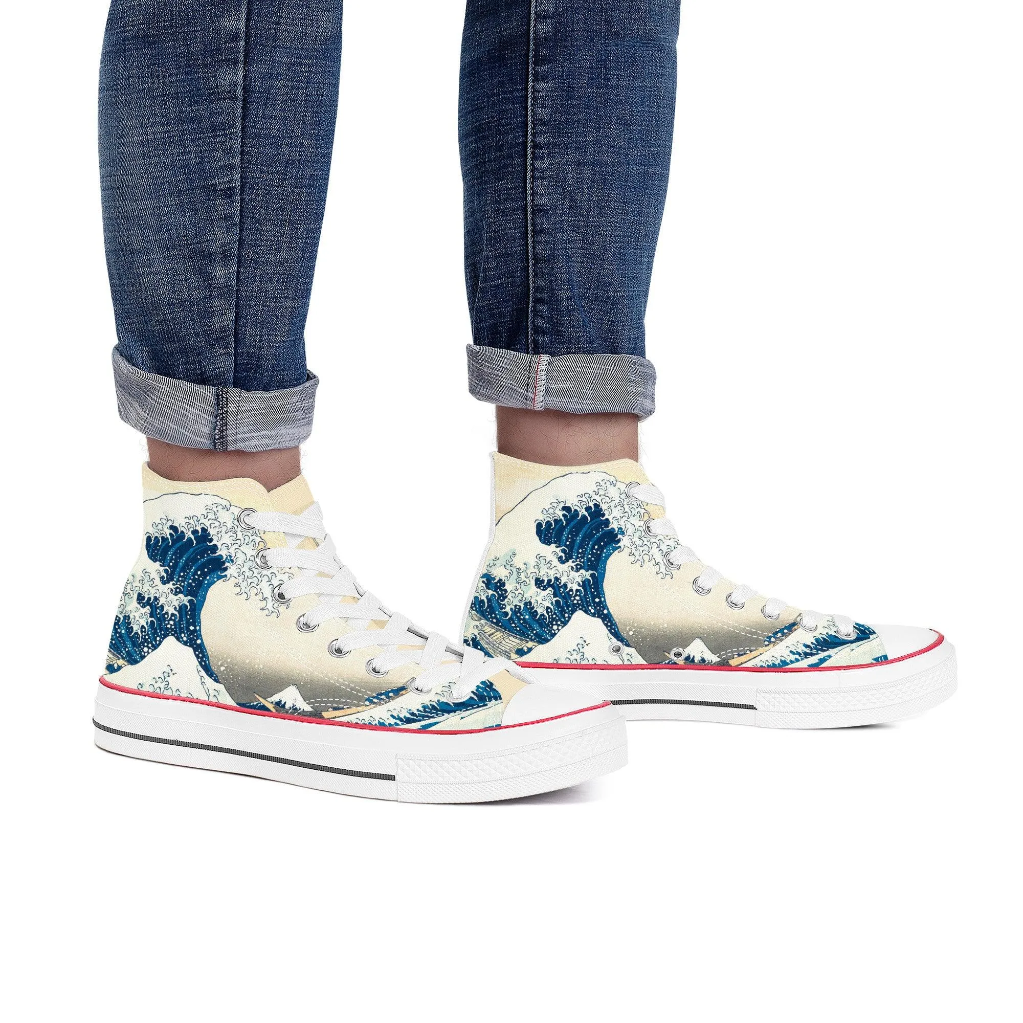 The Great Wave High Top Sneakers