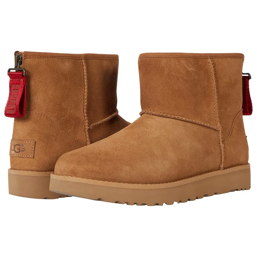 Ugg Classic Mini Logo Zip Sheepskin Women's Winter Boots