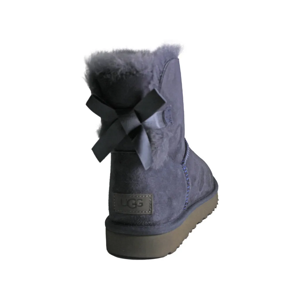 Ugg Mini Bailey Bow II Suede Sheepskin Women's Winter Boots