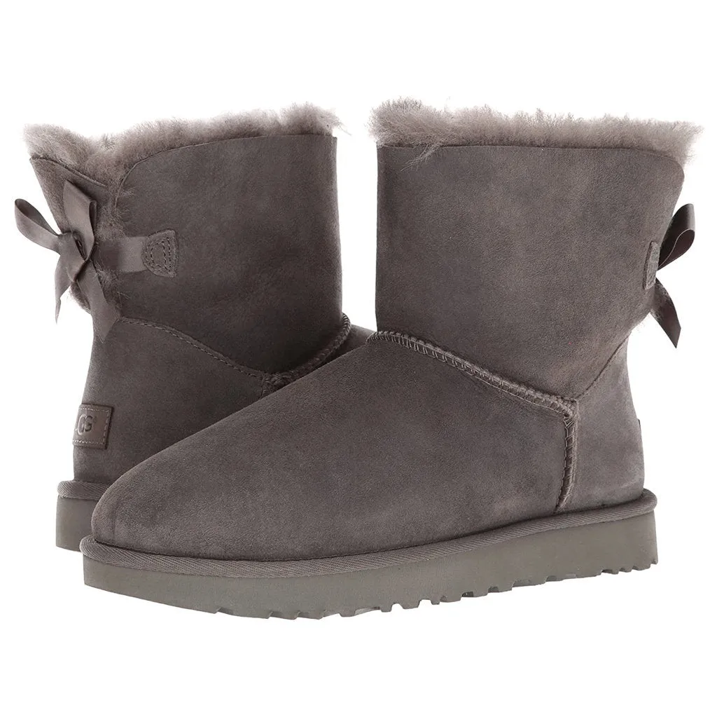 Ugg Mini Bailey Bow II Suede Sheepskin Women's Winter Boots