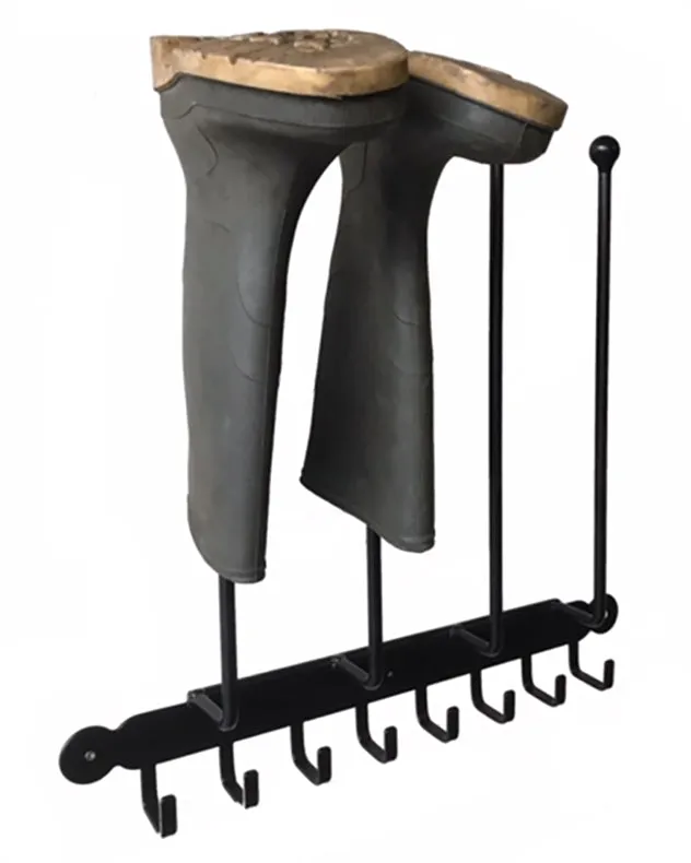 Wall Mounted Two Pair Wellington Boot Rack