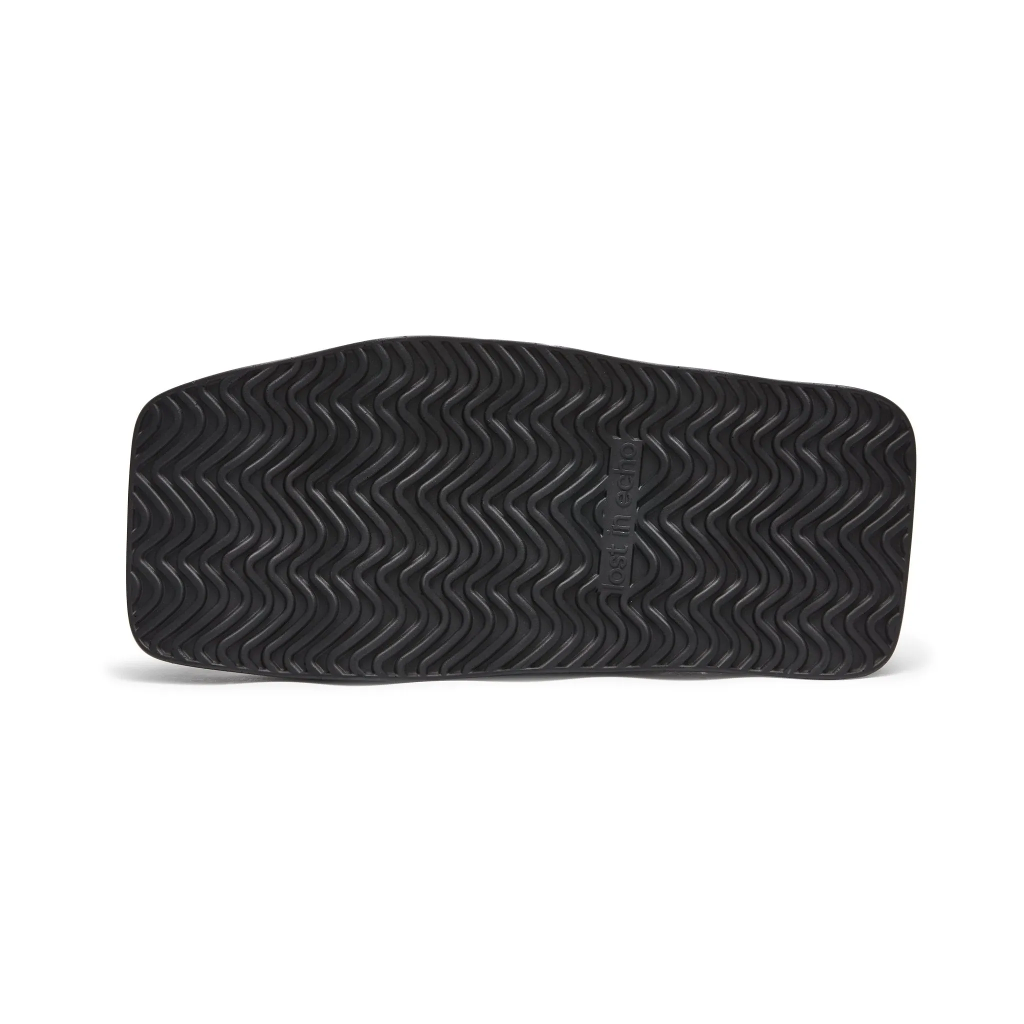 Wavy Sole Padded Knot Slippers in Black
