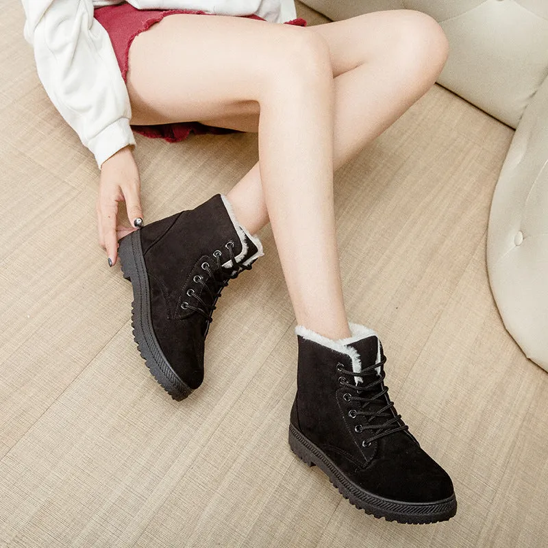Women's Fur Lined Winter Ankle Boots