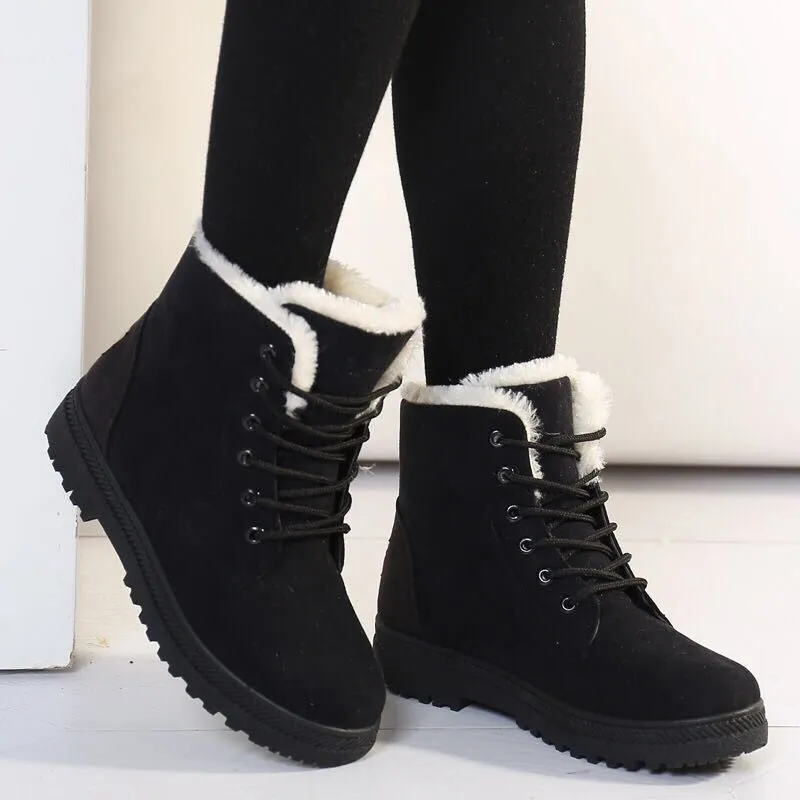 Women's Fur Lined Winter Ankle Boots