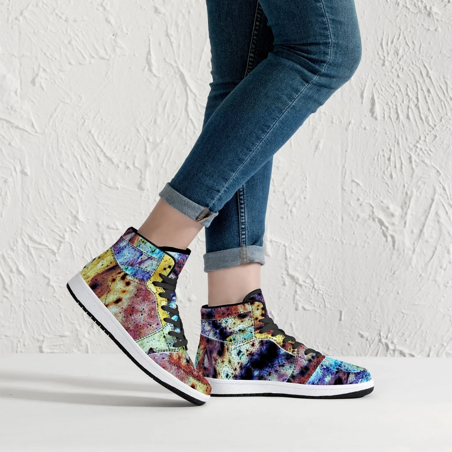 Ziggurat Psychedelic Split-Style High-Top Sneakers