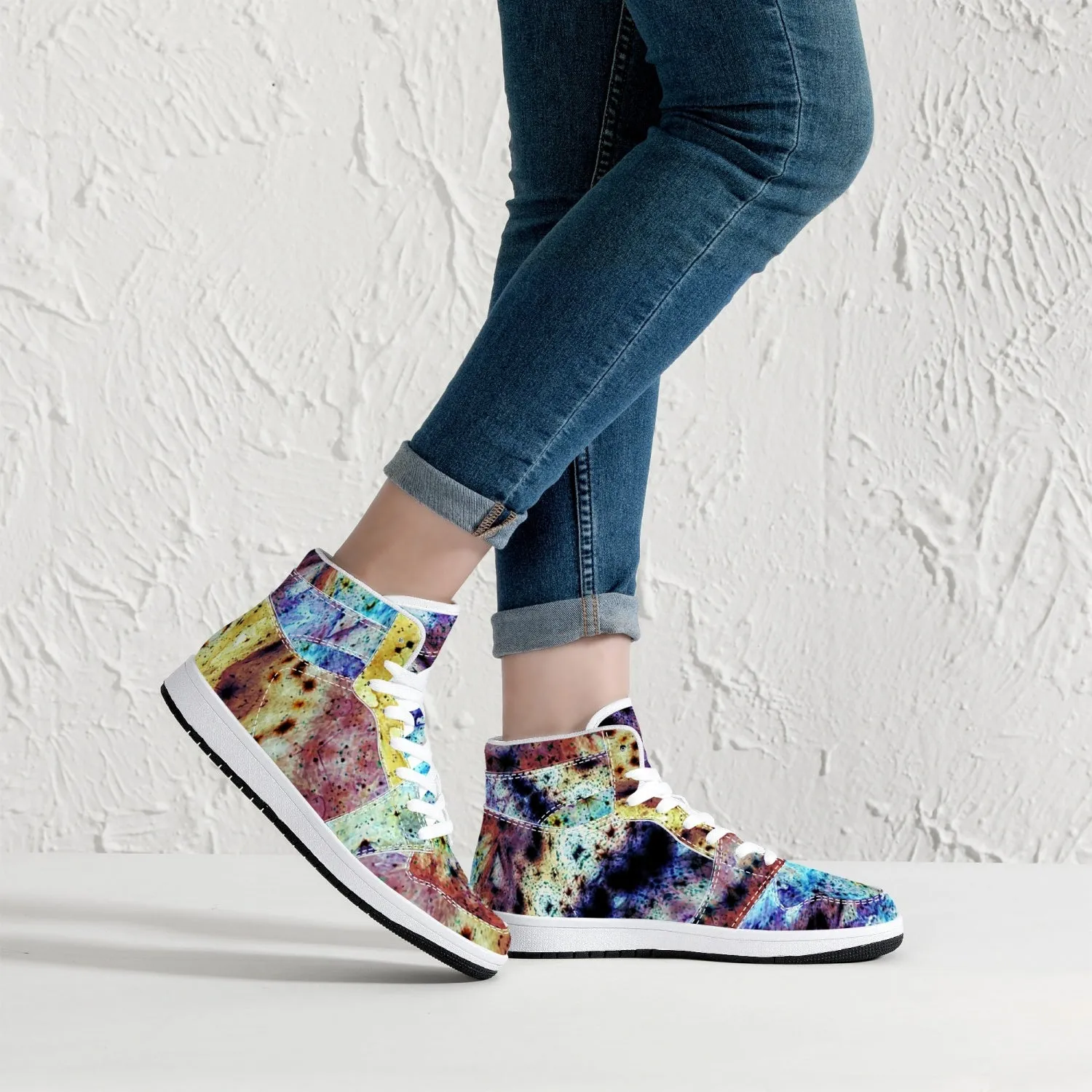 Ziggurat Psychedelic Split-Style High-Top Sneakers
