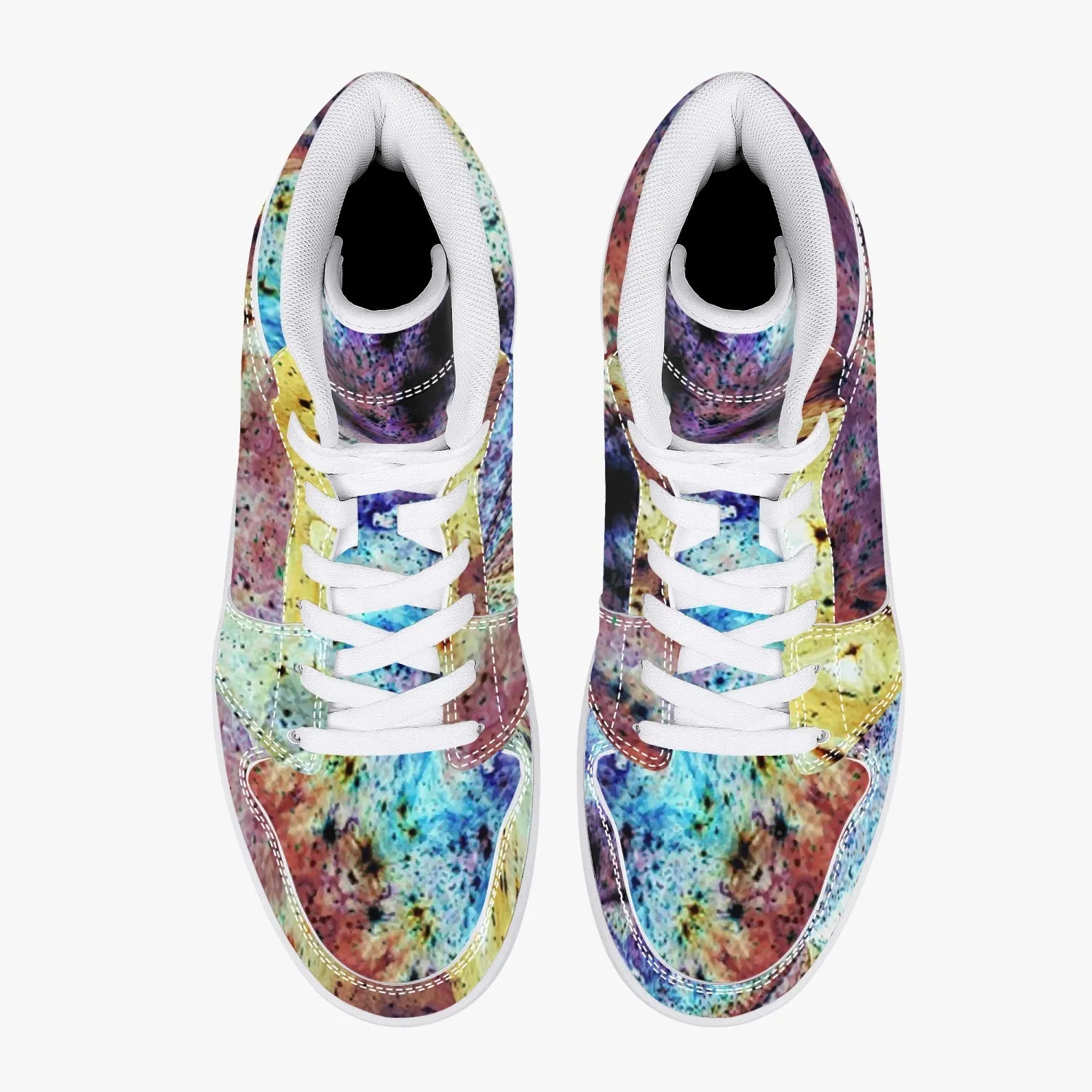 Ziggurat Psychedelic Split-Style High-Top Sneakers