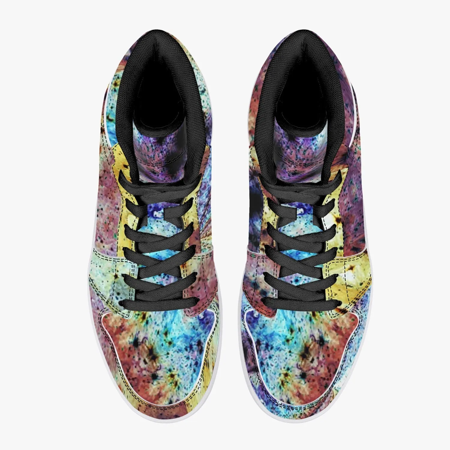 Ziggurat Psychedelic Split-Style High-Top Sneakers