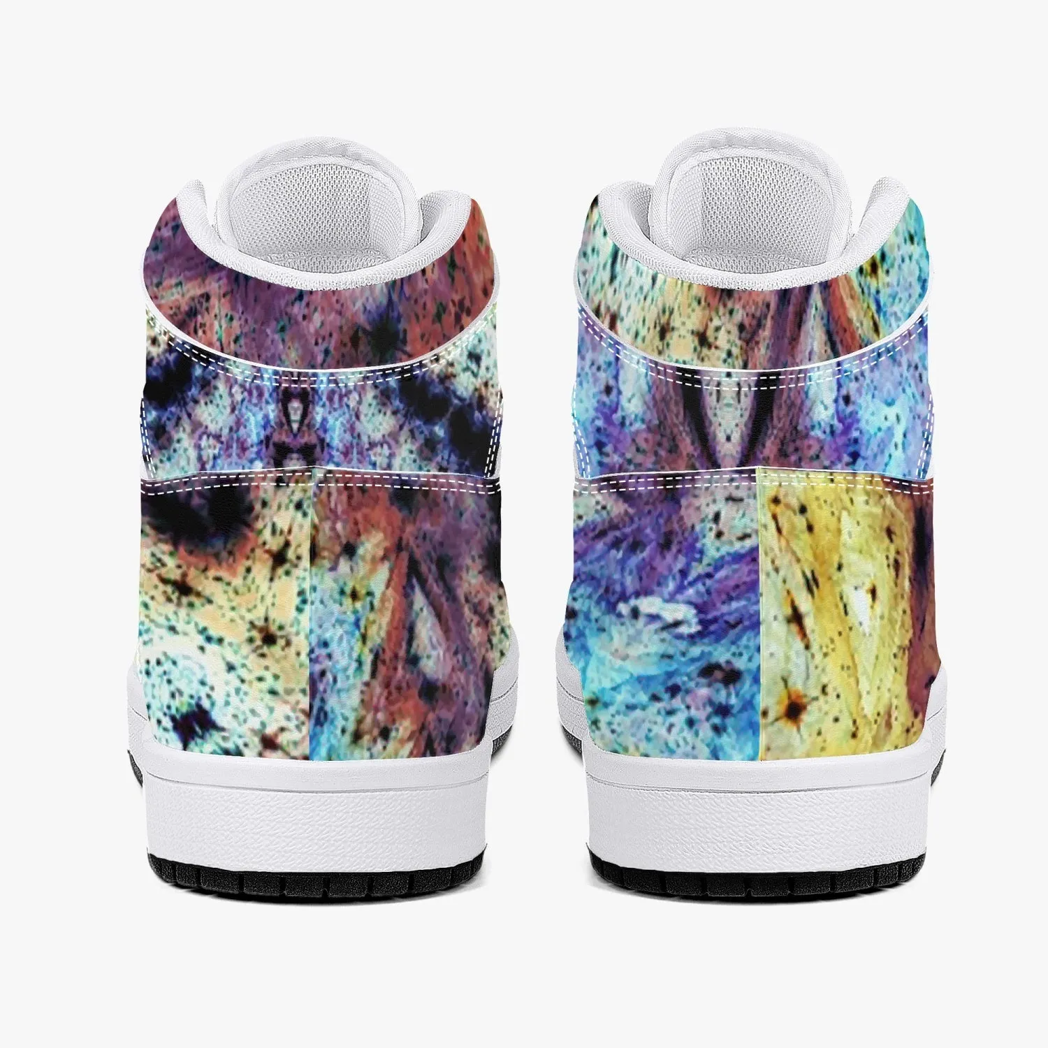 Ziggurat Psychedelic Split-Style High-Top Sneakers