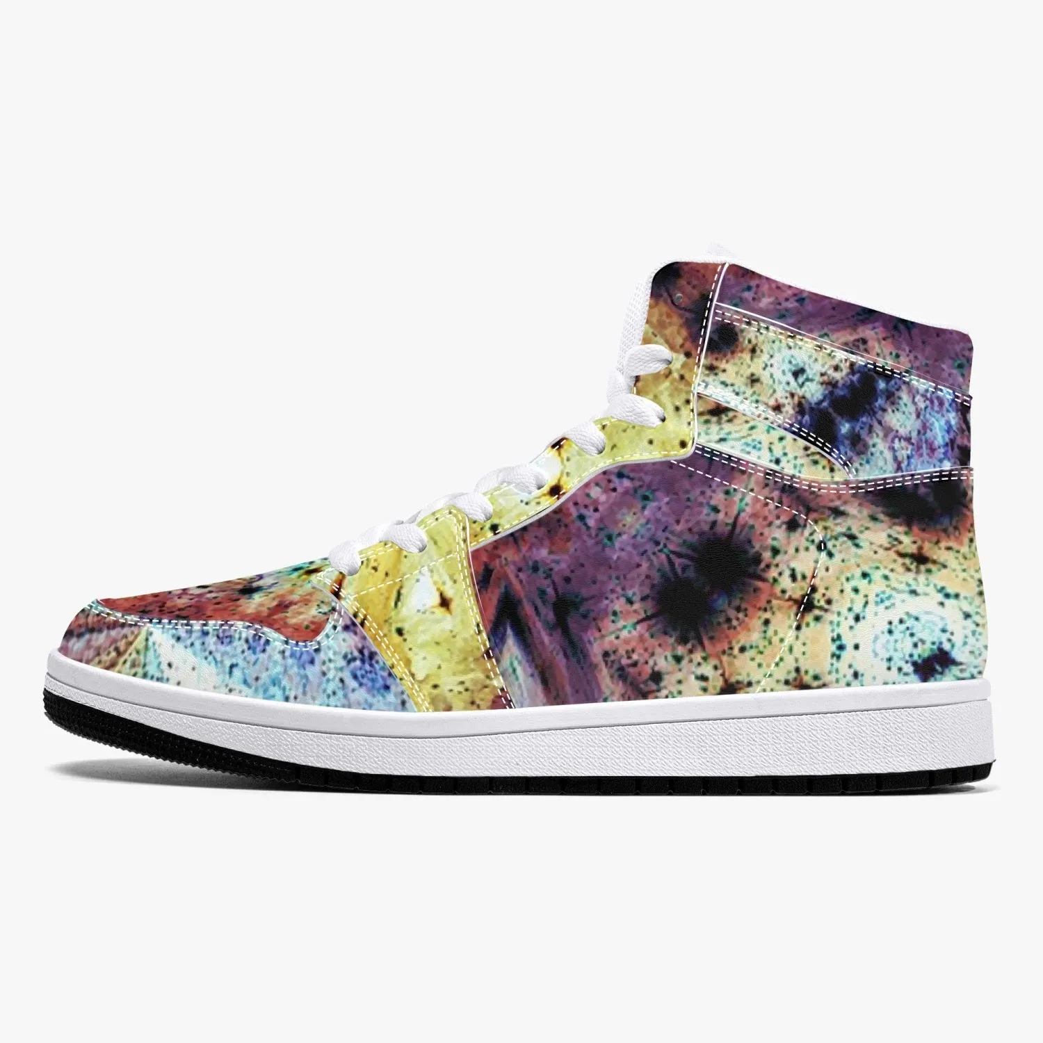 Ziggurat Psychedelic Split-Style High-Top Sneakers