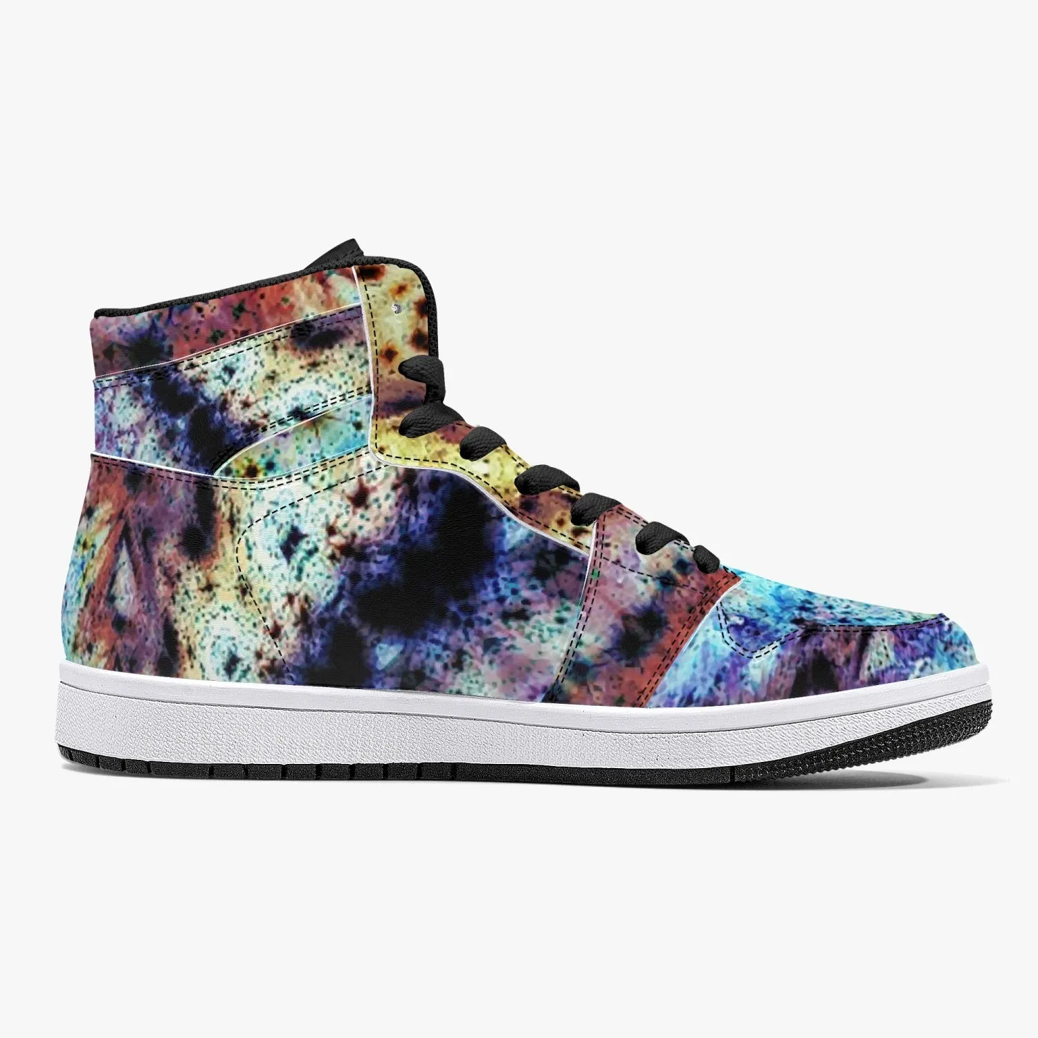 Ziggurat Psychedelic Split-Style High-Top Sneakers