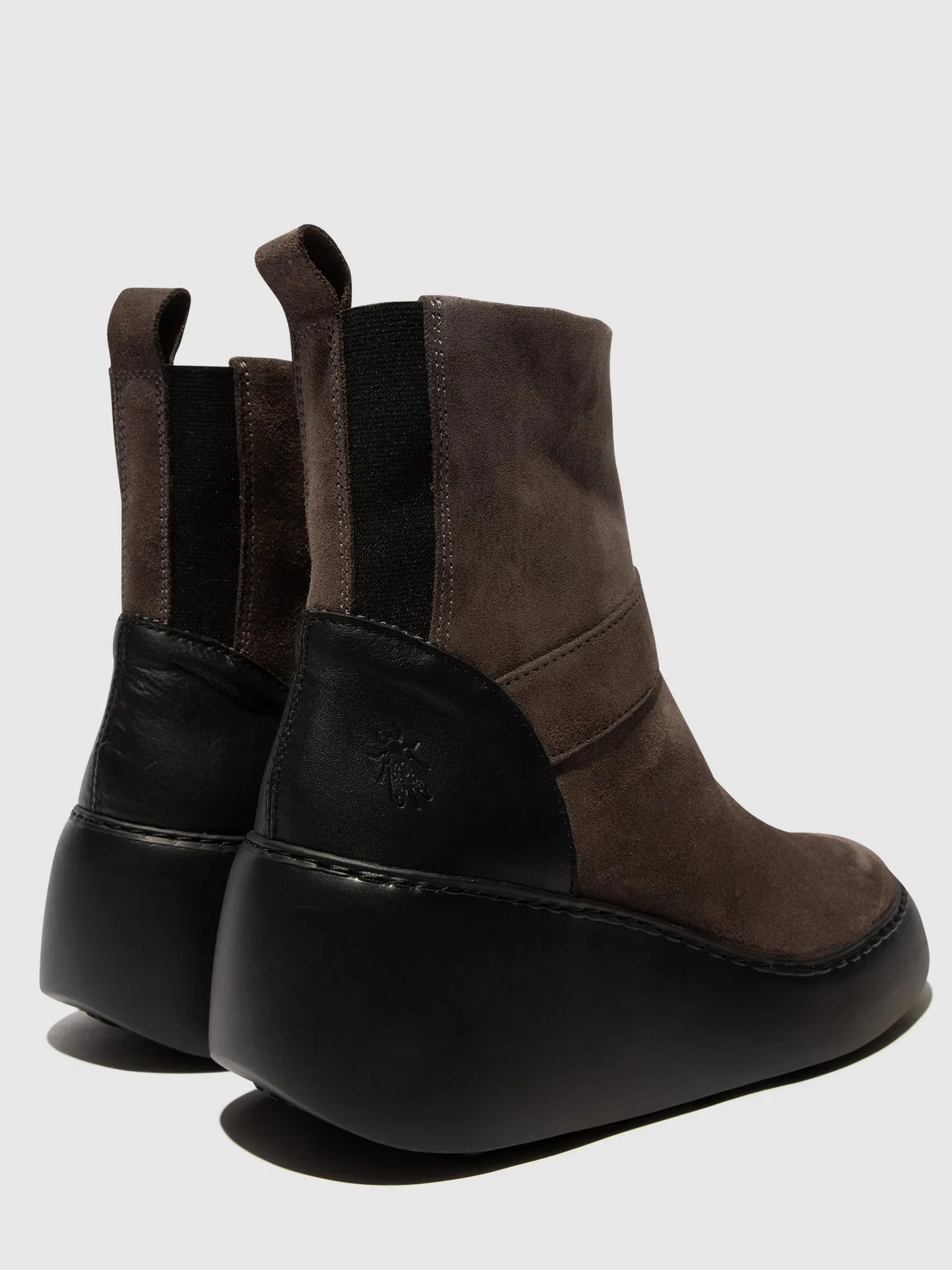 Zip Up Ankle Boots DOXE604FLY ANTHRACITE/BLACK