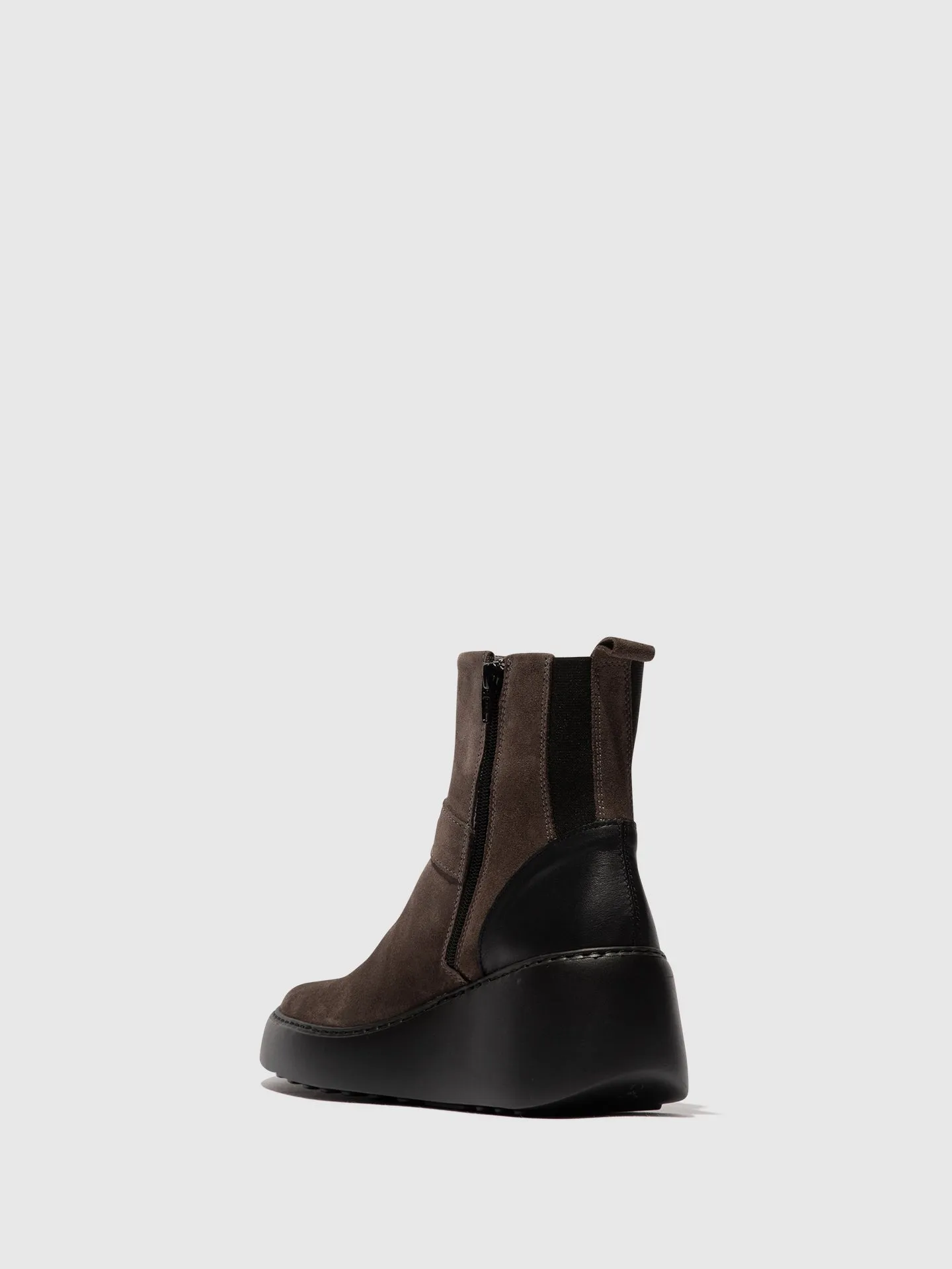 Zip Up Ankle Boots DOXE604FLY ANTHRACITE/BLACK